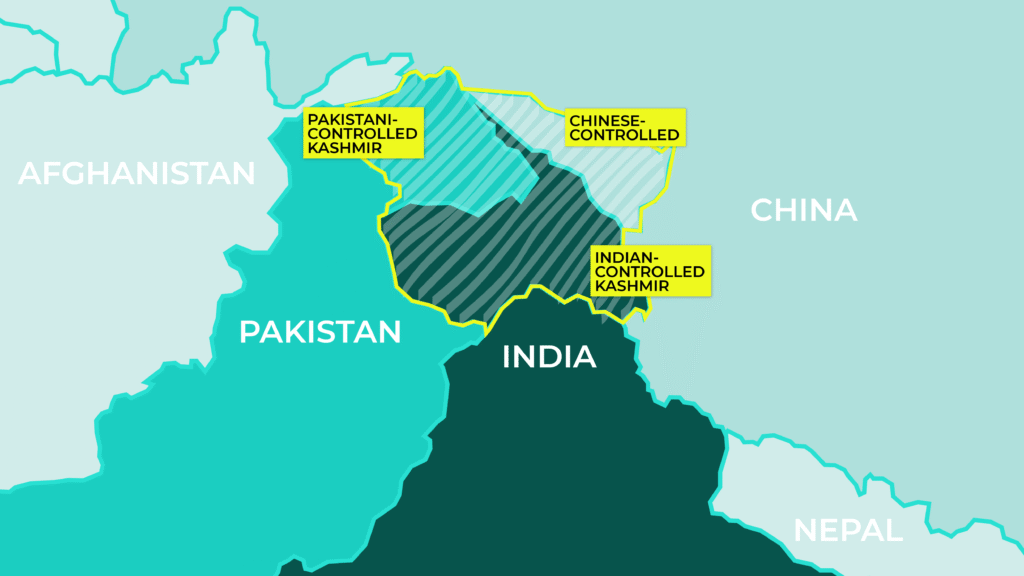 India pakistan map