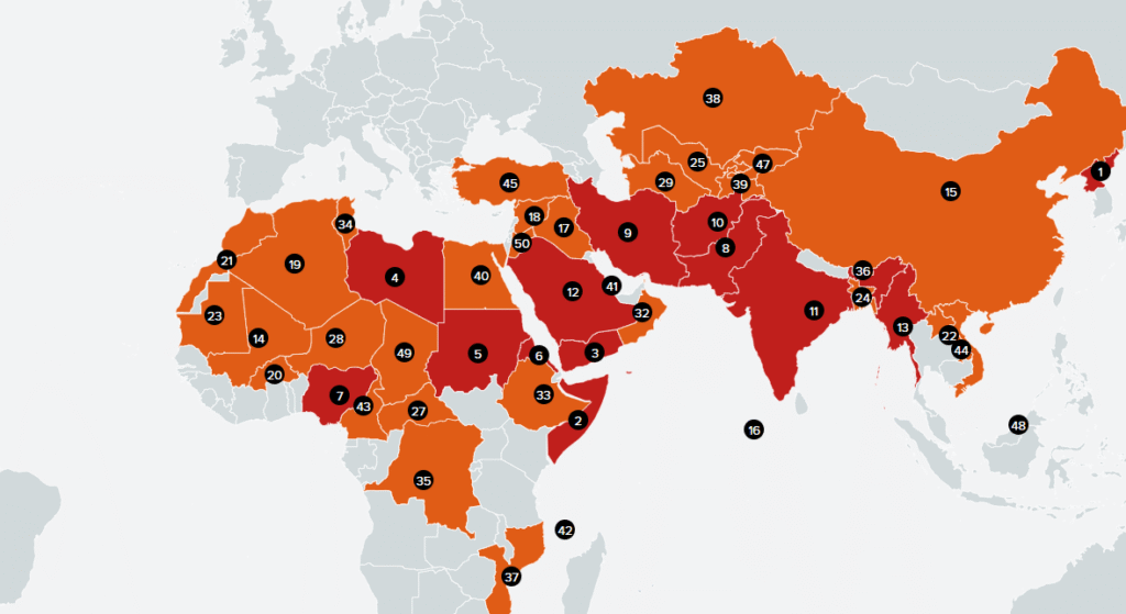 World watch list persecution of christians