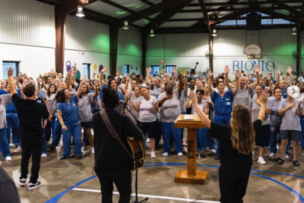 God behind bars worship