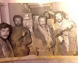 Lebanese Arab Army led by Major Ahmad Ma'amari with Ammunition behind them