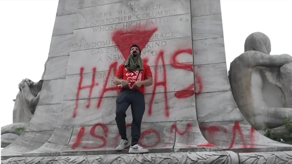 Hamas spray paint